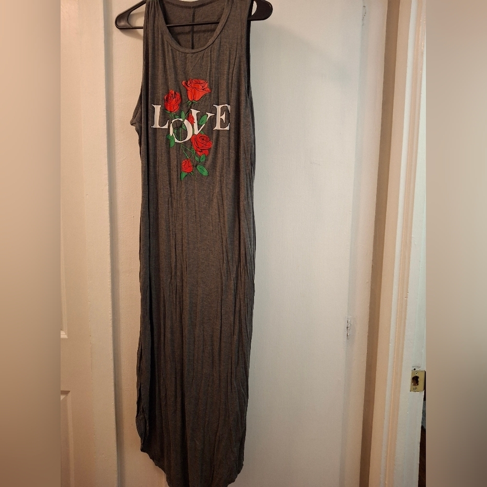 Casual "Love" Graphic Dress